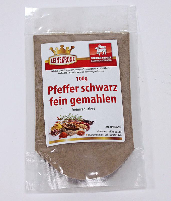 Pfeffer schwarz fein verpackt 100 g